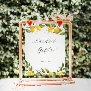 Poster Cartes Et Cadeaux De Baby shower Au Citron Été Lum