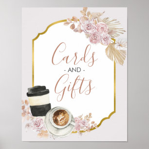 Poster Cartes et Cadeaux de Baby Shower Bohème Love is Sw