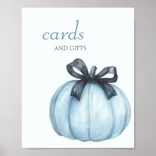 Poster Cartes et Cadeaux de Baby Shower Citrouille