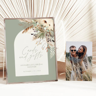 Poster Cartes et cadeaux de baby shower de mariage pampa