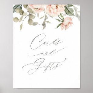 Poster Cartes et cadeaux de Baby shower de papillon rose