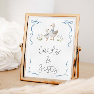 Poster Cartes Et Cadeaux De Baby shower D'Oie Silencieuse
