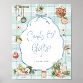 Poster Cartes et cadeaux de Baby shower du marché cultivé (Devant)