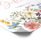 Poster Cartes et cadeaux de Baby shower fleur sauvage pap (Coin)