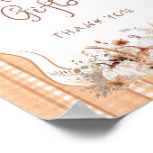 Poster Cartes et cadeaux de Baby shower Floral Boho citro (Coin)