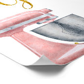 Poster Cartes et cadeaux de Baby Shower Floral Kitchen (Coin)