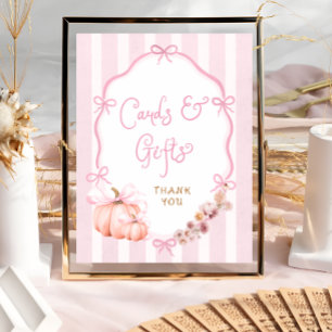 Poster Cartes et cadeaux de baby shower floraux de citrou
