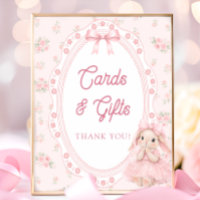 Cartes et Cadeaux de Baby Shower Little Bunny Bow