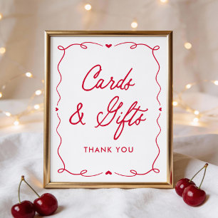 Poster Cartes et Cadeaux de Baby Shower Little Sweetheart