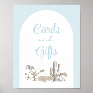 Poster Cartes et cadeaux de Baby Shower Oh Baby Cowboy &