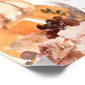 Poster Cartes et cadeaux de Baby shower Rustique Boho Cit (Coin)