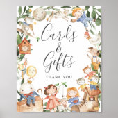 Poster Cartes et cadeaux de Baby Shower sur le thème des (Devant)