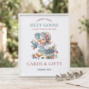 Poster Cartes Et Cadeaux De Bébé Silly Goose Sucrés Aux F