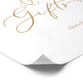 Poster Cartes et cadeaux de calligraphie dorée délicate (Coin)