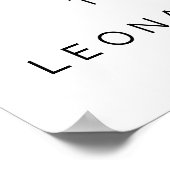 Poster Cartes et cadeaux de calligraphie en noir et blanc (Coin)