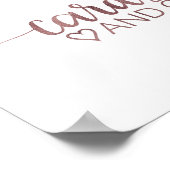 Poster Cartes et Cadeaux de Calligraphie Simple en Or Ros (Coin)