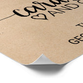 Poster Cartes et Cadeaux de Calligraphie Simple Faux Kraf (Coin)