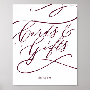 Poster Cartes et Cadeaux de Calligraphie Textuelle Romant