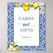Poster Cartes et cadeaux de citrons de taille principale (Devant)