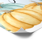 Poster Cartes et Cadeaux de Citrouille de Campagne d'Auto (Coin)