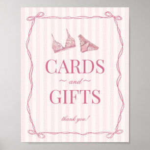 Poster Cartes et Cadeaux de Demoiselle d'Honneur en Linge