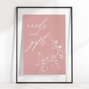 Poster Cartes et Cadeaux de Fête de Bébé Floraux Intempor