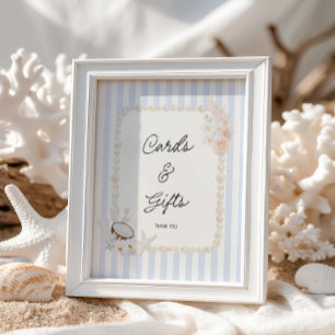 Poster Cartes et Cadeaux de Fête de Fiançailles Côtière D