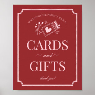 Poster Cartes et Cadeaux de Fête de Fiançailles Matchbox