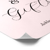 Poster Cartes et Cadeaux de Fête de Mariage Rose    (Coin)