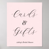 Poster Cartes et Cadeaux de Fête de Mariage Rose    (Devant)