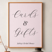 Poster Cartes et Cadeaux de Fête de Mariage Rose   