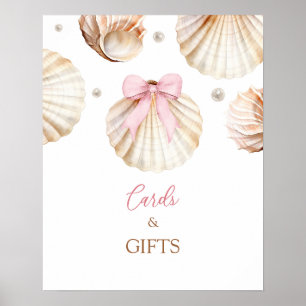 Poster Cartes et Cadeaux de Fête de Naissance Fille Ruban