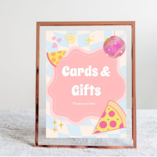Poster Cartes et Cadeaux de Fête de Pizza