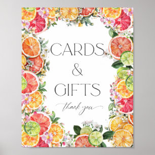 Poster Cartes Et Cadeaux De Fête des mariées Citrus