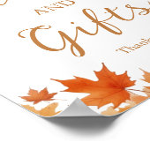 Poster Cartes et cadeaux de Fête des mariées d'automne (Coin)