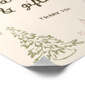 Poster Cartes et cadeaux de Fête des mariées de Noël fant (Coin)