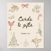 Poster Cartes et cadeaux de Fête des mariées de Noël fant (Devant)