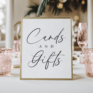 Poster Cartes et cadeaux de Fête des mariées de script él
