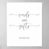 Poster Cartes et cadeaux de Fête des mariées de script mi (Devant)