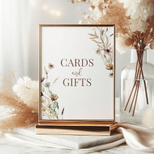 Poster Cartes et cadeaux de Fête des mariées Fleur sauvag