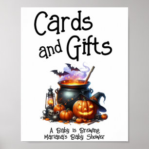 Poster Cartes et cadeaux de fête prénatale neutre pour bé