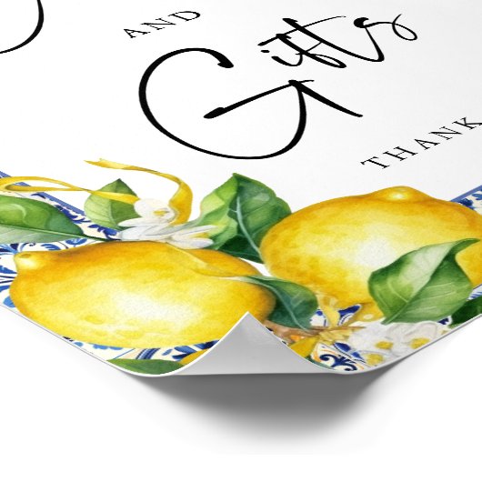 Poster Cartes et Cadeaux de Fiançailles aux Citrons Médit (Coin)