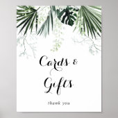 Poster Cartes et Cadeaux de Fleurs Blanches de Verdure Tr (Devant)
