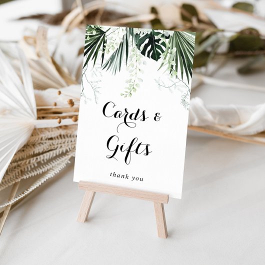 Poster Cartes et Cadeaux de Fleurs Blanches de Verdure Tr