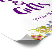 Poster Cartes et Cadeaux de Jardin Violet Prune Signe de  (Coin)