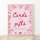 Poster Cartes et Cadeaux de la Saint-Valentin Moderne Des