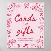 Poster Cartes et Cadeaux de la Saint-Valentin Moderne Des (Devant)