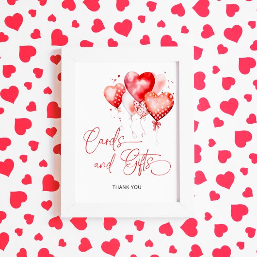 Poster Cartes et Cadeaux de la Saint-Valentin pour Petite
