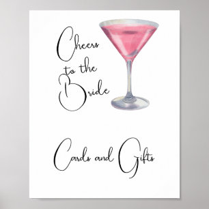 Poster Cartes et cadeaux de mariage aquarelle
