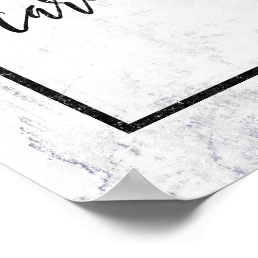 Poster Cartes et cadeaux de mariage en marbre blanc et gr (Coin)